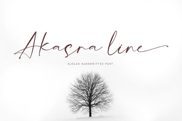 Akasra Line: A Graceful Script Font for Campaign Creativity