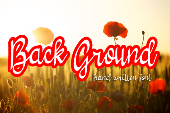 Back Ground: A Playful Script Font for Polished Branding