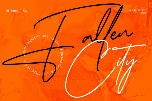 Fallen City Script Font for Editorial Design