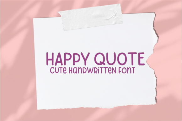 Happy Quote: A Handwritten Font for Authentic Branding