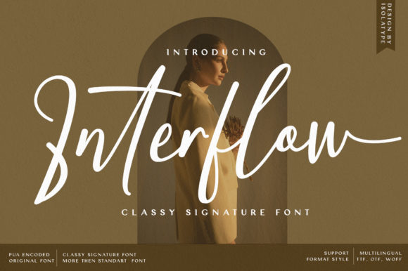 Interflow: A Playful Script Font for Editorial Elegance