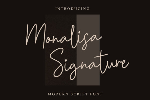 Monalisa Signature: A Sophisticated Script Font for Digital Design