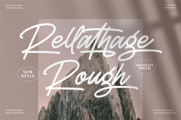 Rellathage Rough: A Vintage Script Font for Editorial Design