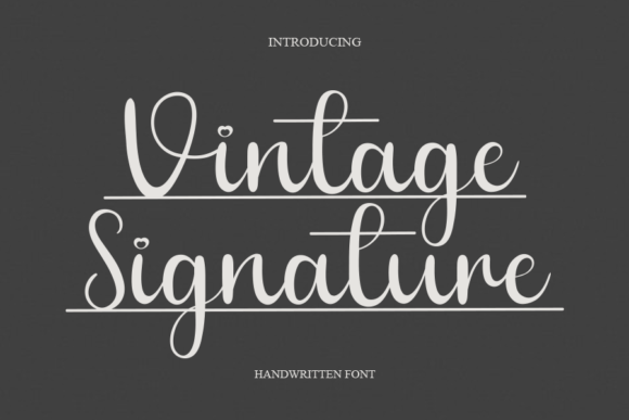 Vintage Signature: A Script Font for Timeless Branding
